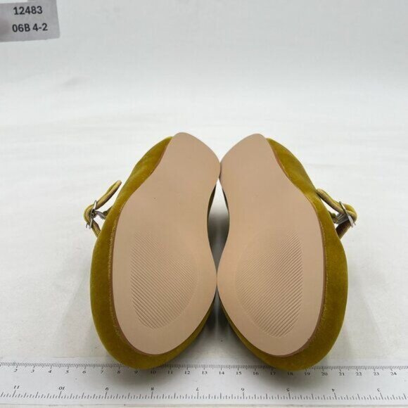 Pazzion Yellow Cute Closed Round Toe Mary Janes Comfortable Strap Buckled Shoes - Picture 7 of 8